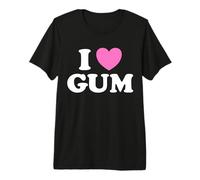 Love Gum Éventail à mâcher avec Bulles Roses T-Shirt Haut de Gamme