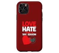 Love Hate 15 Avril Saison fiscale Funny Tax Preparer Journée fiscale Coque pour iPhone 11 Pro