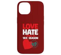 Love Hate 15 Avril Saison fiscale Funny Tax Preparer Journée fiscale Coque pour iPhone 14