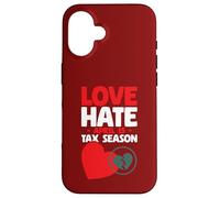 Love Hate 15 Avril Saison fiscale Funny Tax Preparer Journée fiscale Coque pour iPhone 16