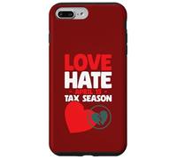 Love Hate 15 Avril Saison fiscale Funny Tax Preparer Journée fiscale Coque pour iPhone 7 Plus/8 Plus