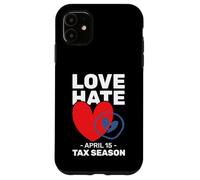 Love Hate April 15 Saison fiscale Funny Cute Tax Preparer Coque pour iPhone 11