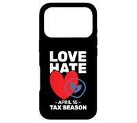 Love Hate April 15 Saison fiscale Funny Cute Tax Preparer Coque pour iPhone 17 Pro