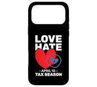Love Hate April 15 Saison fiscale Funny Cute Tax Preparer Coque pour iPhone 17 Pro Max