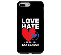Love Hate April 15 Saison fiscale Funny Cute Tax Preparer Coque pour iPhone 7 Plus/8 Plus