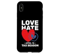 Love Hate April 15 Saison fiscale Funny Cute Tax Preparer Coque pour iPhone XS Max