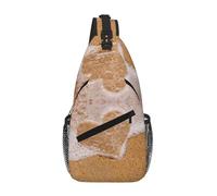 Love Heart Beach Sac à bandoulière unisexe avec plusieurs poches, grande capacité, en polyester durable, sangle réglable pour les trajets quotidiens et les voyages