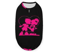 Love Heart Boy Kiss Girl Pets Shirt Gilet Mignon Chien Débardeur Doux T-Shirt sans Manches pour Chiot Kitty Chats S