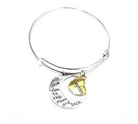 Love Heart Daughter Charm I Love You To The Moon And Back Engraving Pendentif Bracelet Bangle élégant