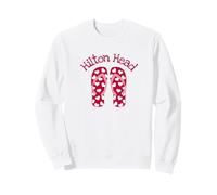 Love Heart Hilton Head Coastal Nauitcal Beach Tongs Sweatshirt