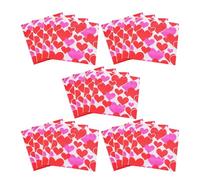 Love Heart Paper Napkins - Feuilles de mouchoirs décoratives, Tableware Valentine | Napkins carrés avec fonction d'absorption forte, serviette mignonne pour les événements de salle à manger, repas de