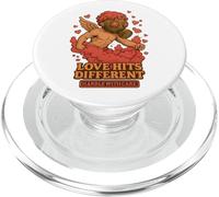 Love Hits Different Funny Dark Cupidon Amoureux de la Saint-Valentin PopSockets PopGrip pour MagSafe