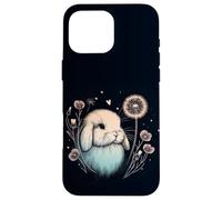 Love Holland Lop Lapin Pissenlit Aquarelle Coque pour iPhone 16 Pro Max