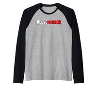 Love Horror Halloween Spooky Movie Fan Manche Raglan