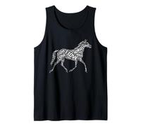 Love Horse Silhouette Word Cloud Ranch Ferme Animal Lover Débardeur