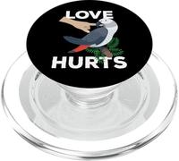 Love Hurts African Grey Parrot Biting Funny Gift PopSockets PopGrip pour MagSafe