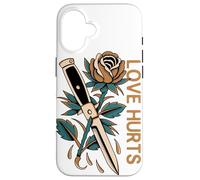 Love Hurts Rose Switchblade Coque pour iPhone 16