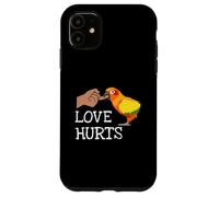 Love Hurts Sun Conure for Sun Conure Parrot Birds Lovers Coque pour iPhone 11
