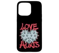 Love Hurts T-Shirt pour Femme avec cœur épineux Coque pour iPhone 15 Pro Max