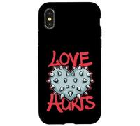 Love Hurts T-Shirt pour Femme avec cœur épineux Coque pour iPhone X/XS