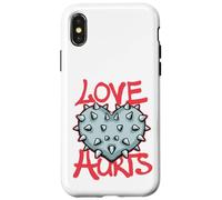 Love Hurts T-Shirt pour Femme avec cœur épineux Coque pour iPhone X/XS