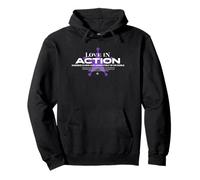 Love in Action - Typographie Urbaine et Streetwear Sweat à Capuche