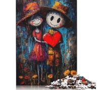 Love in Bloom Puzzle 1000 Pieces Cadeau Unique Jeu Éducatif Défi Jouet À De Qualité Supérieure Peinture Art pour Adultes Enfants 1000pcs (75x50cm)