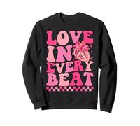 Love in Every Beat Cardiac Nurse Heartbeat Cardiology Pride Sweatshirt