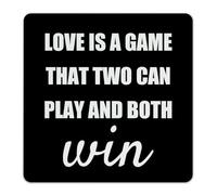 Love Is A Game That Two Can Play And Both Win - Plaque en métal rustique pour extérieur et intérieur - Décoration murale pour garage, chambre à coucher, dortoir, salle de bain - 30,5 x 30,5 cm