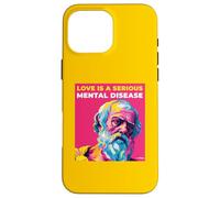 Love is A Mental Disease Plato's Wisdom Words Pop Art Style Coque pour iPhone 16 Pro Max