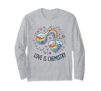 Love is Chemistry Gourde en Forme de cœur Arc-en-Ciel Manche Longue