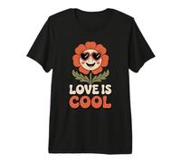 Love is Cool, Fleur de Coquelicot rétro pour Enfants T-Shirt Haut de Gamme