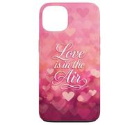 Love is in The Air Pink Hearts Valentine Coque pour iPhone 13