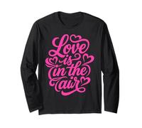 Love is in The Air Romantique Script Hearts Manche Longue