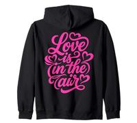 Love is in The Air Romantique Script Hearts Sweat à Capuche