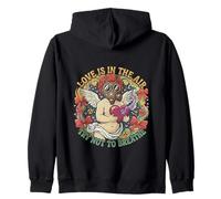 Love is in The Air Try Not to Breath It Cupidon Anti Valentine Sweat à Capuche