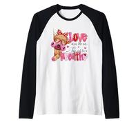 Love is in The Air Try Not to Breathe Motif Vache Manche Raglan