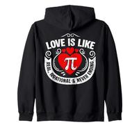Love is Like Pi Day Professeur de mathématiques Amoureux de mathématiques Sweat à Capuche