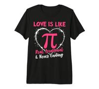 Love is Like Pi Real Irrationnel & Never Ending T-Shirt Haut de Gamme