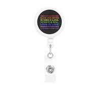 Love is Love LGBT Pride Science is Real Kindness is Everything Porte-badge rétractable Reel Clip Id Card Holder forNurse Student Office Worker