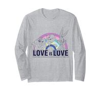 Love is Love Looney Tunes Rainbow Pride Equality Manche Longue
