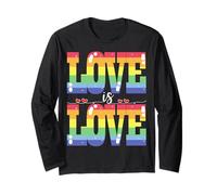 Love is Love Proud Pride Hommes & Femmes LGBT Happy Fun Real Luv Manche Longue