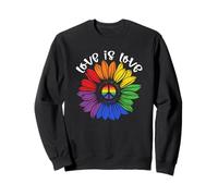 Love is Love Rainbow Sunflower LGBT Gay Sweatshirt