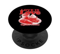 Love is Love Together Forever (déclaration d'amour et Graphique) PopSockets PopGrip Adhésif