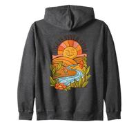 Love is Never Still - Vintage années 70 Sun River Nature Art Sweat à Capuche
