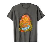 Love is Never Still - Vintage années 70 Sun River Nature Art T-Shirt