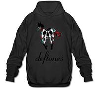 LOVE IS PERFECT Deftone Skull Horse Black Long Sleeve Hoody Sweatershirt Pullover for Men Unisex Hoodie Black S