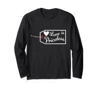 Love is Priceless Saint Valentin Fiançailles Lune de Miel Manche Longue