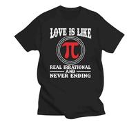 Love is Real Irrational and Never Ending Pi Day Men T Shirts Teacher Gift Short Sleeve Cotton Tee Top Algebra Math Lover T-Shirt