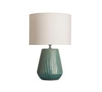 Love It Classy Lampe De Table Max. 20w E 14 Blanc/Bleu-Vert 230v Tissu/Céramiqu